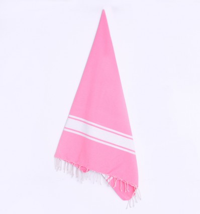 Fouta classique rose clair - FOUTA TUNISIA