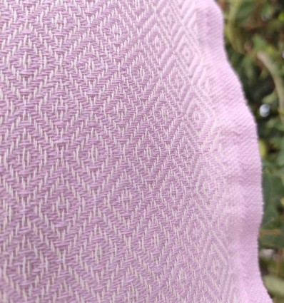 Fouta chevron Diamant rose moyen