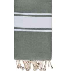 Fouta plate vert kaki