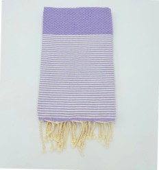 Fouta nid d'abeille parme