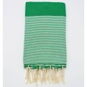 Fouta nid d'abeille vert