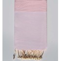 Fouta nid d'abeille rose bébé