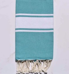 Fouta classique bleu sarcelle - FOUTA TUNISIA