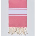 Fouta plate rose incarnadin