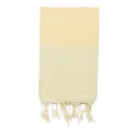 Beach towel lurex creamy yellow with silver lurex thread
