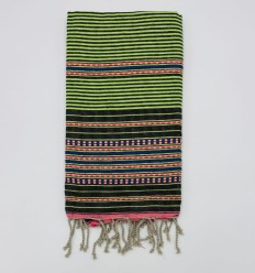 Fouta Arabesque vert clair  - FOUTA TUNISIA