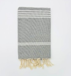 Fouta Mykonos gris souris