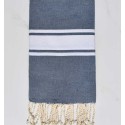 Grande fouta bleu guède