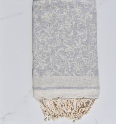 Fouta modèle Versailles gris clair