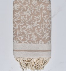 Fouta modèle Versailles beige sable