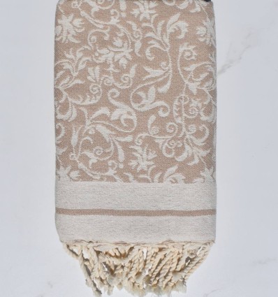 Fouta Victoria beige sable