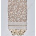 Fouta modèle Versailles beige sable