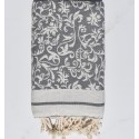 Fouta modèle Versailles gris