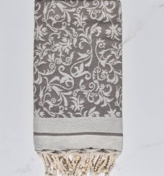 Fouta Fleur de Lys taupe 2