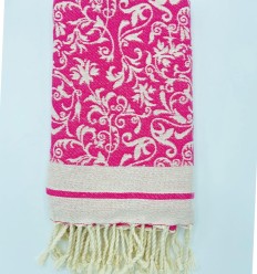 Fouta Versailles rose fuchsia