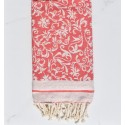Fouta Fleur de Lys incarnat