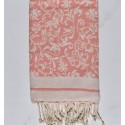 Fouta Fleur de Lys pêche