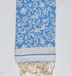 Fouta Victoria bleu azur 2