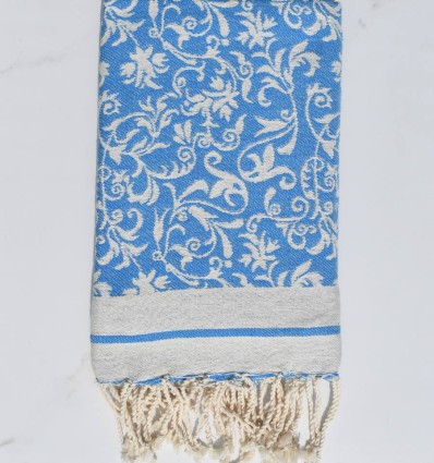 Fouta Victoria bleu azur