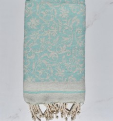 Fouta Victoria vert d'eau 2