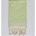 Fouta Fleur de Lys vert clair