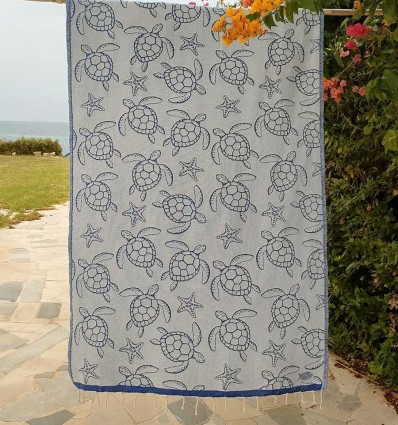 Fouta Seychelles Bleu