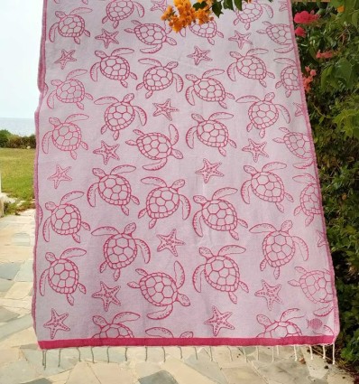 Fouta Seychelles Fuchsia