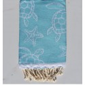 Fouta Seychelles Bleu Turquoise
