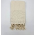 fouta Chevron blanc crème