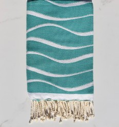 Fouta Hawaï  Vert Sarcelle