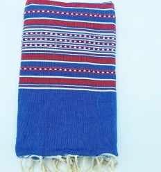 Jeté arabesque bleu et rouge
