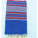 Jeté arabesque bleu et rouge
