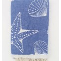 Fouta Étoile de mer bleu