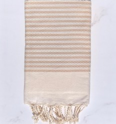 Fouta zèbre beige