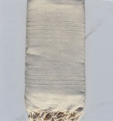 Ecru linen throw
