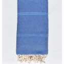 Plaid blu con righe azzurro cielo