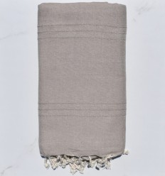 Jeté uni taupe clair