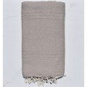 Jeté uni taupe clair