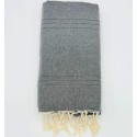 Jeté uni gris foncé
