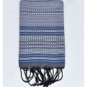 Fouta arabesque bleu et rose bébé