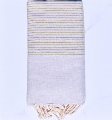 Jeté gris clair avec lurex doré