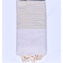 Jeté gris clair avec lurex doré