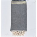 Jeté gris foncé avec lurex doré