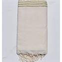 Jeté écru avec lurex doré