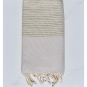 Jeté greige avec lurex doré