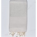 Jeté écru avec lurex argent
