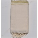 Jeté couleur sable avec lurex doré