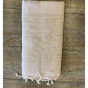 Jeté beige clair avec lurex
