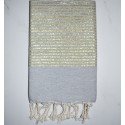 Graue Gold Lurex Klassische Fouta
