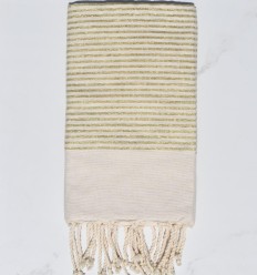Classic Cream White Gold Lurex Fouta